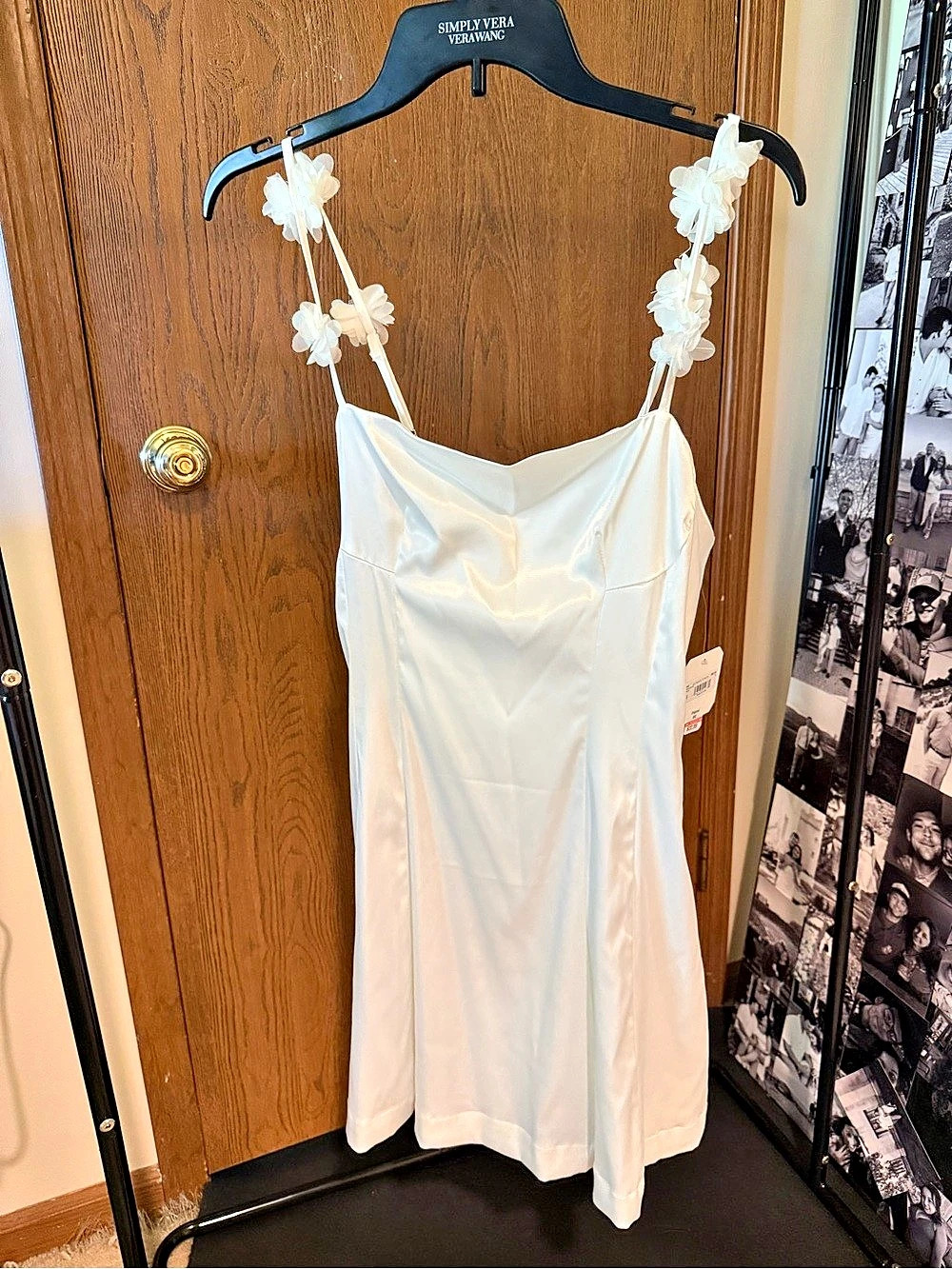 Altar'd State Floral Strap Mini Dress in White Size Medium NWT